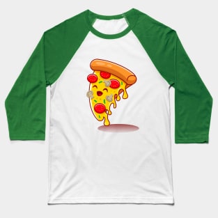 Veggie Pizza Cartoon Baseball T-Shirt